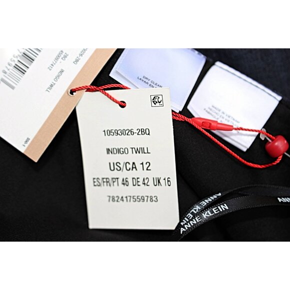 New w/Tags - sz 12 - Anne Klein Tailored Skirt w/Kick Pleat, Indigo, Nordstrom - Picture 7 of 11